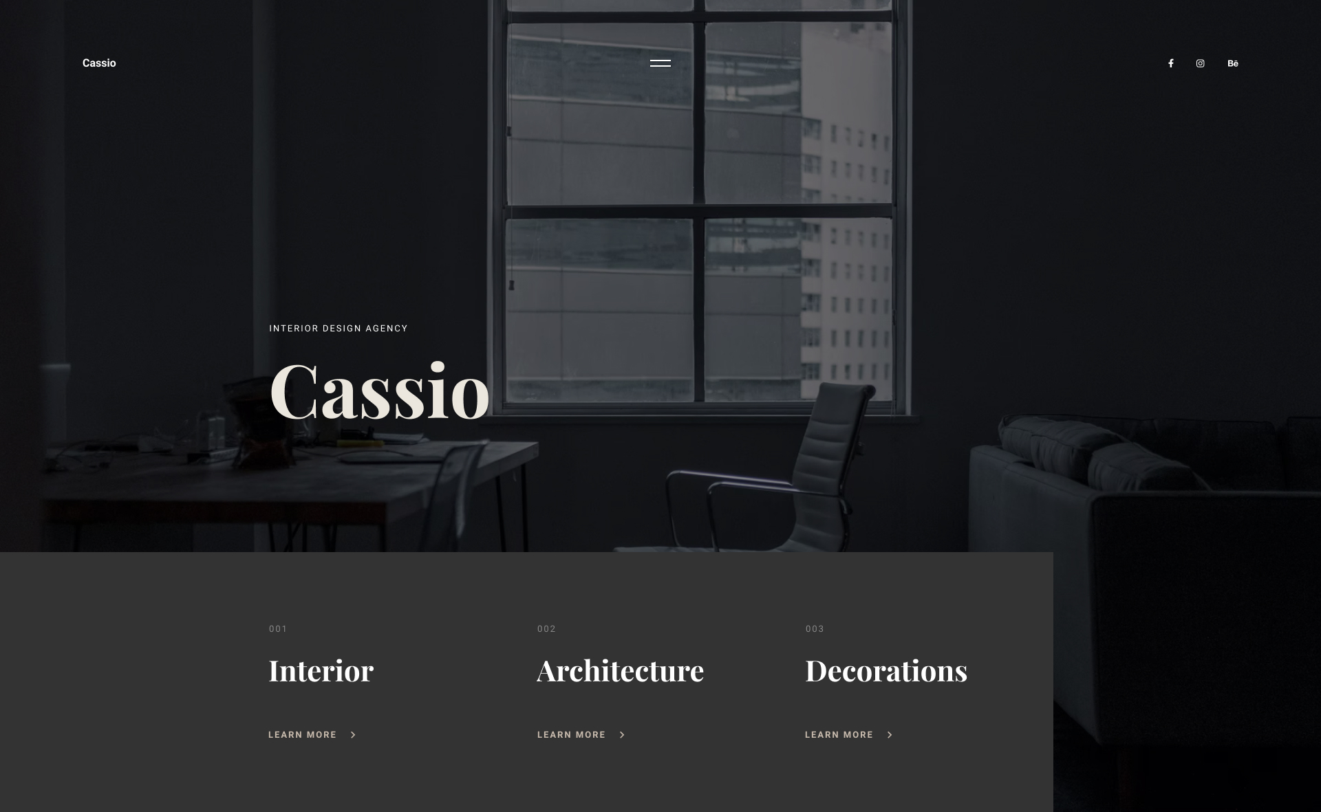 Cassio - многостраничный сайт